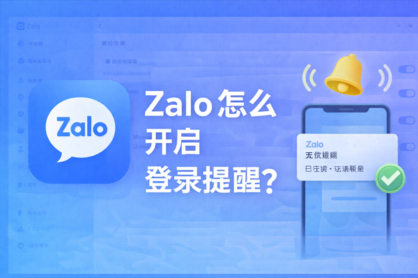 Zalo 怎么开启登录提醒？